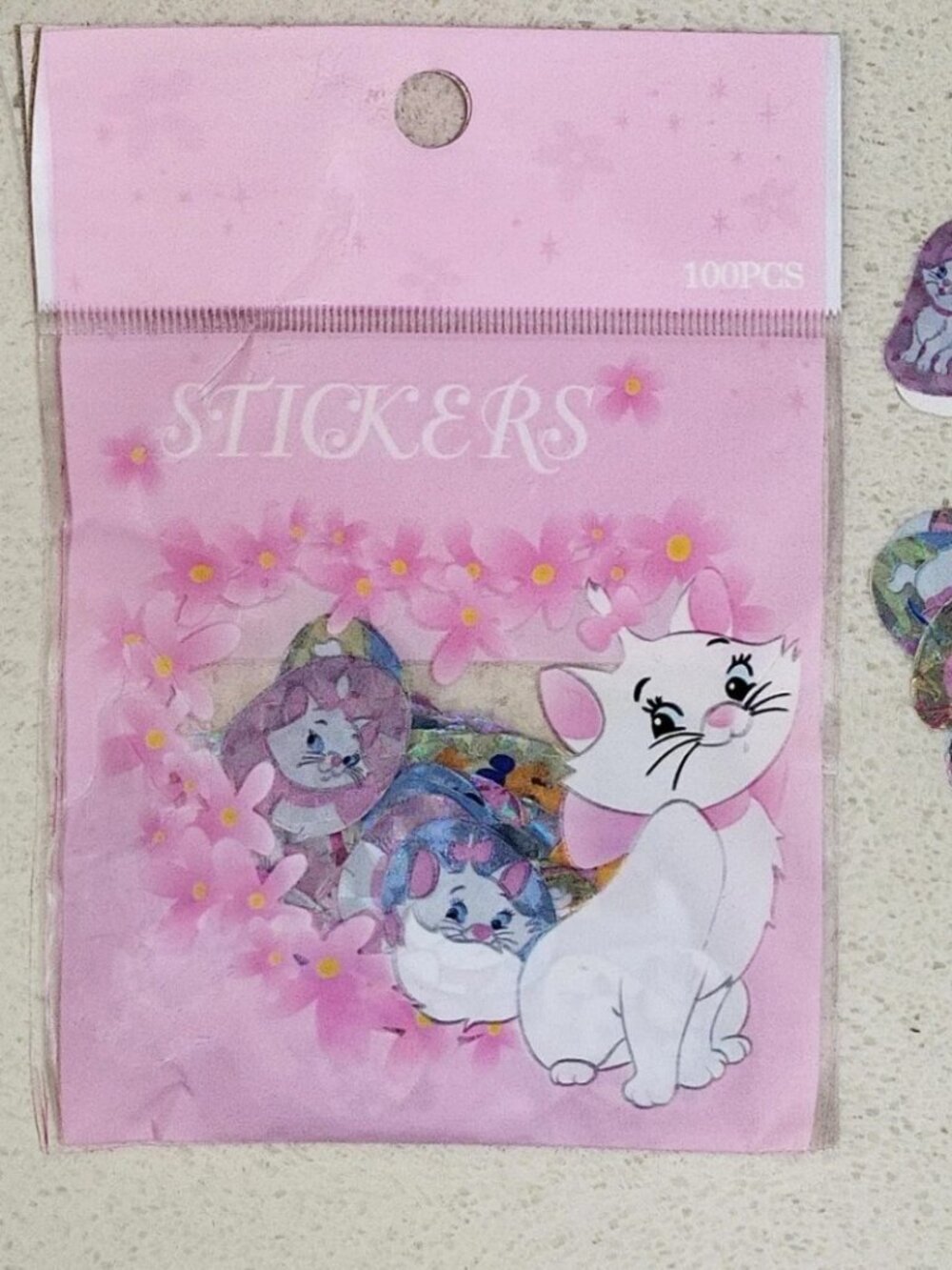 Disney Character Marie holographic sticker set